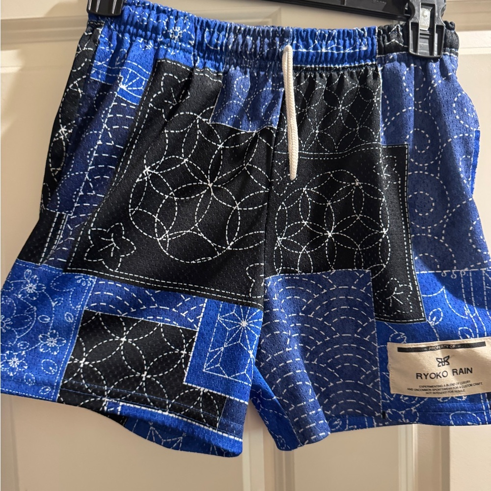 Ryoko Rain shorts youth XL - Sashiko print